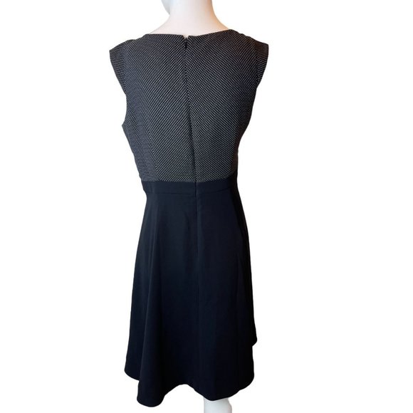 J. Crew Womens A Line Sheath Dress Sleeveless Polka Dots Back Zip Black Size 4 - Picture 2 of 8